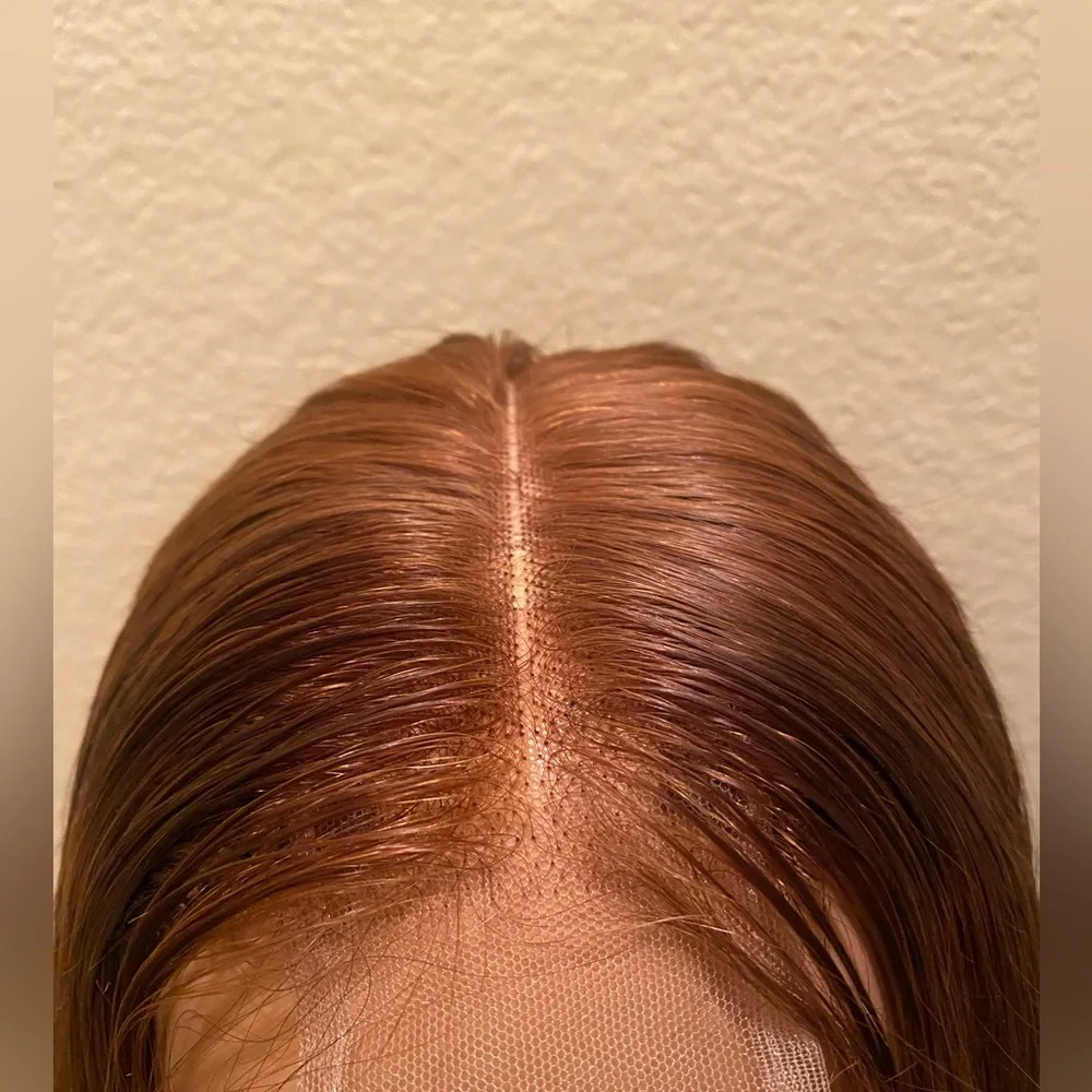BC295 Human hair straight 2x6 Hd lace closure wig 14”